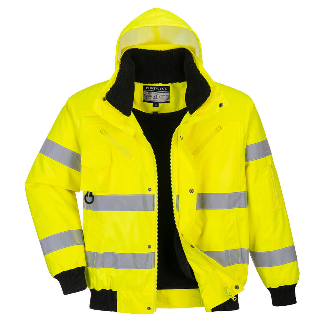 Portwest C467 Hi-Vis 3-in-1 Bomber Jacket Yellow