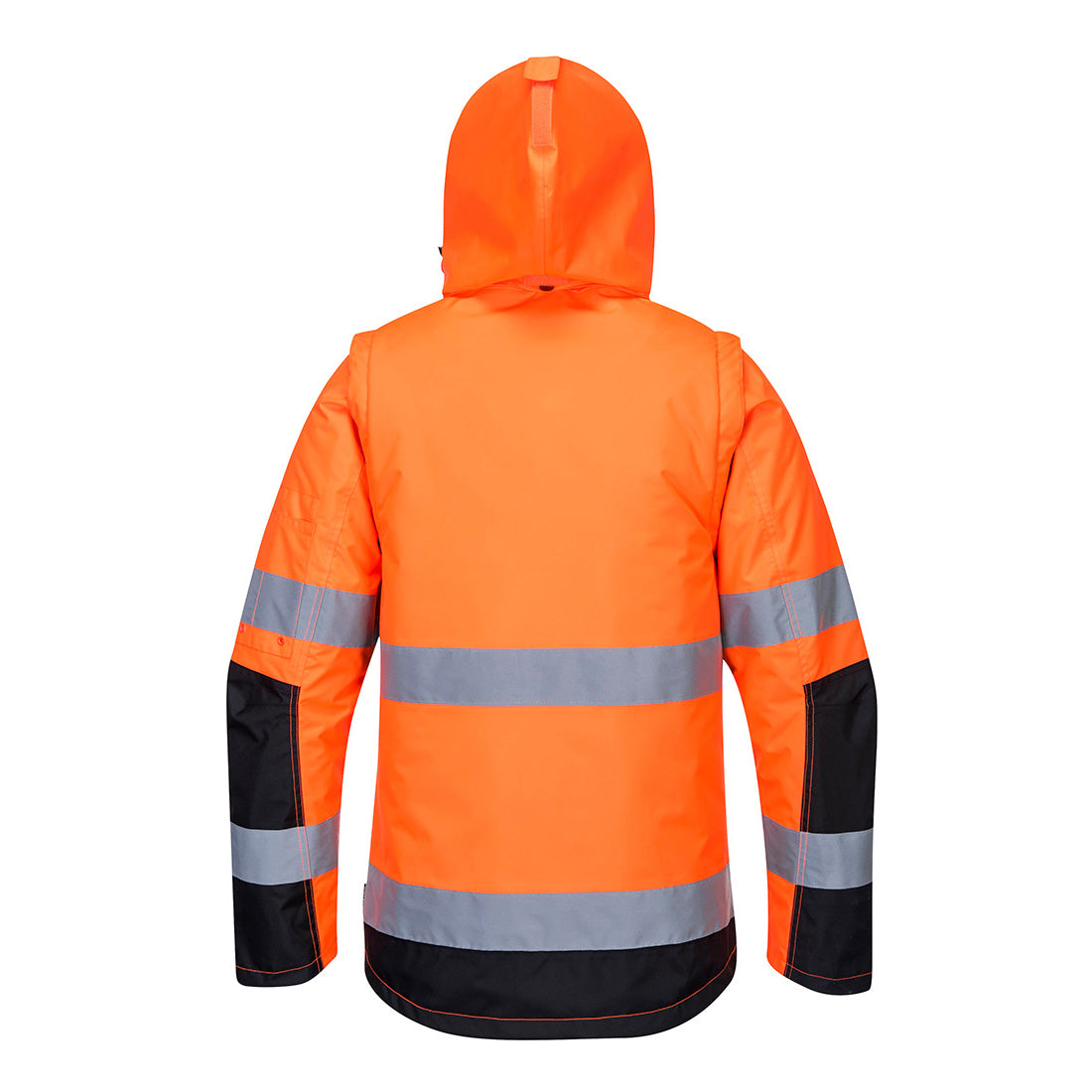 Portwest C469 Hi-Vis 3-in-1 Contrast Winter Pro Jacket Orange Black_rear