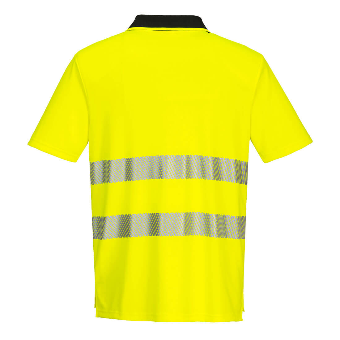 Portwest DX412 DX4 Hi-Vis Zip Polo Shirt Yellow Black