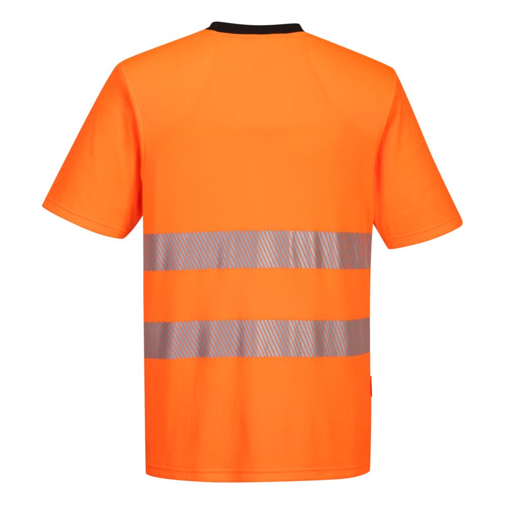 Portwest DX4 Hi-Vis T-Shirt Short Sleeve Orange Black_R