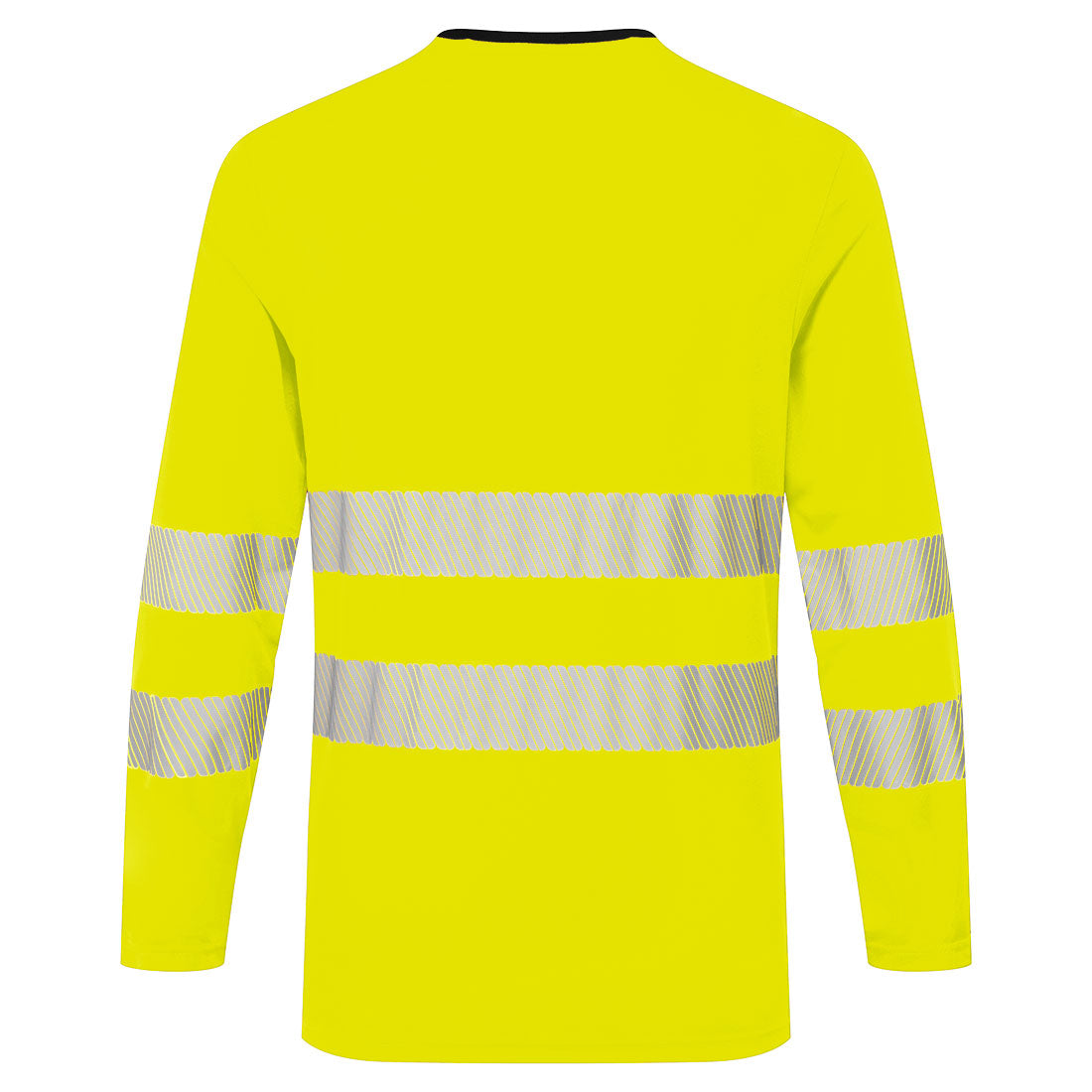 Portwest DX416 Hi-Vis T-Shirt Long Sleeve Yellow Black