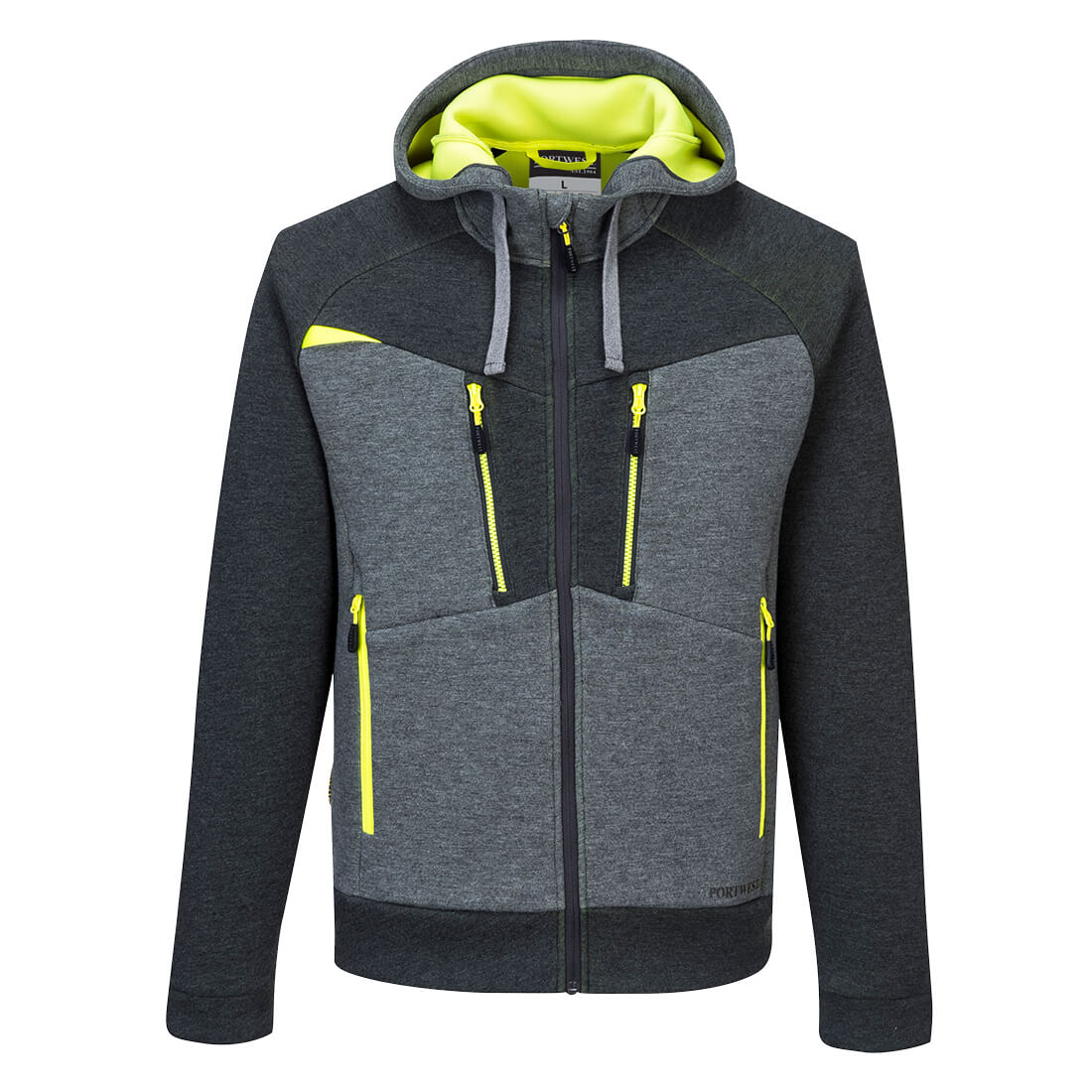 Portwest DX472 DX4 Zipped Hoodie Metal Grey