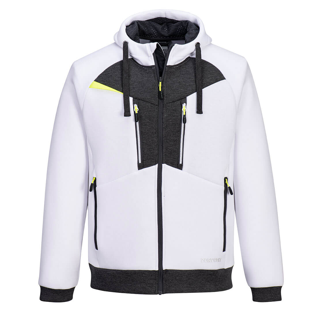 Portwest DX472 DX4 Zipped Hoodie White