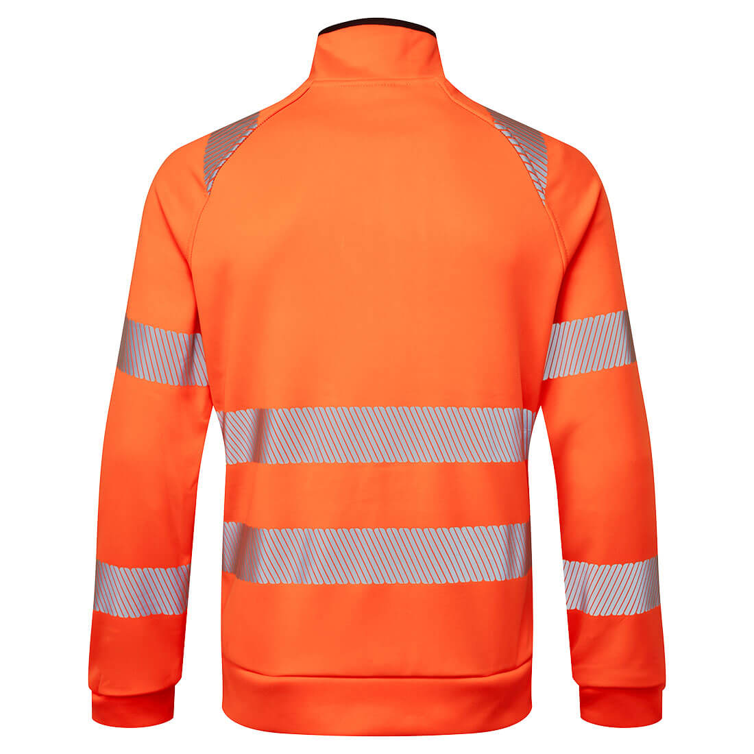 Portwest DX477 DX4 Hi-Vis Funnel Neck Zipped Sweatshirt Orange_B