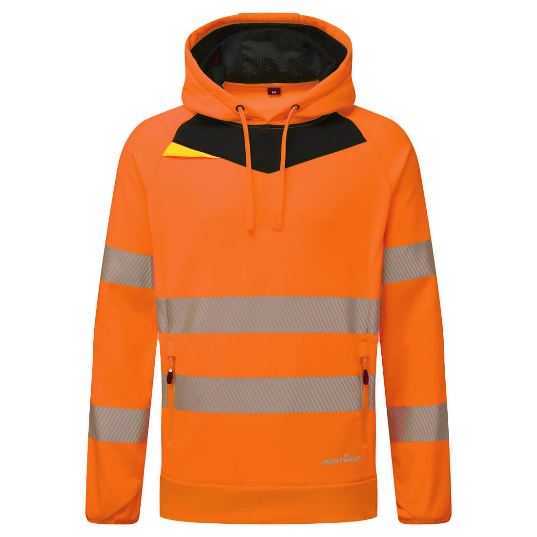 Portwest DX4 Hi-Vis Overhead Hoodie Orange Black DX483