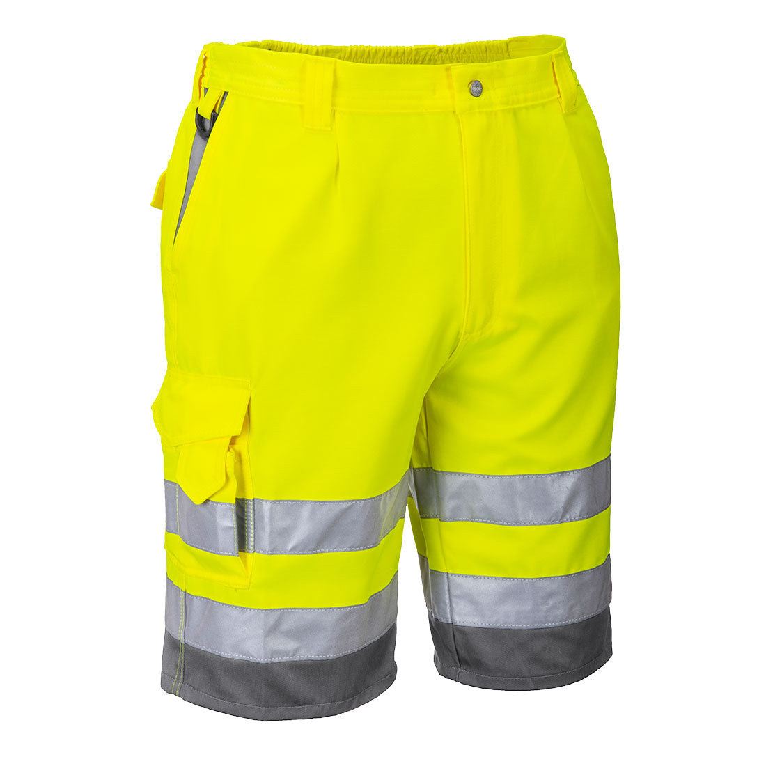 Portwest E043 Hi-Vis Contrast Shorts Yellow/Grey
