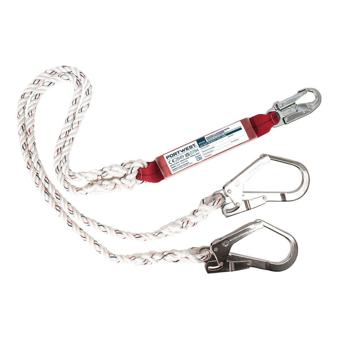 Portwest FP25 Double 1.8m Lanyard With Shock Absorber