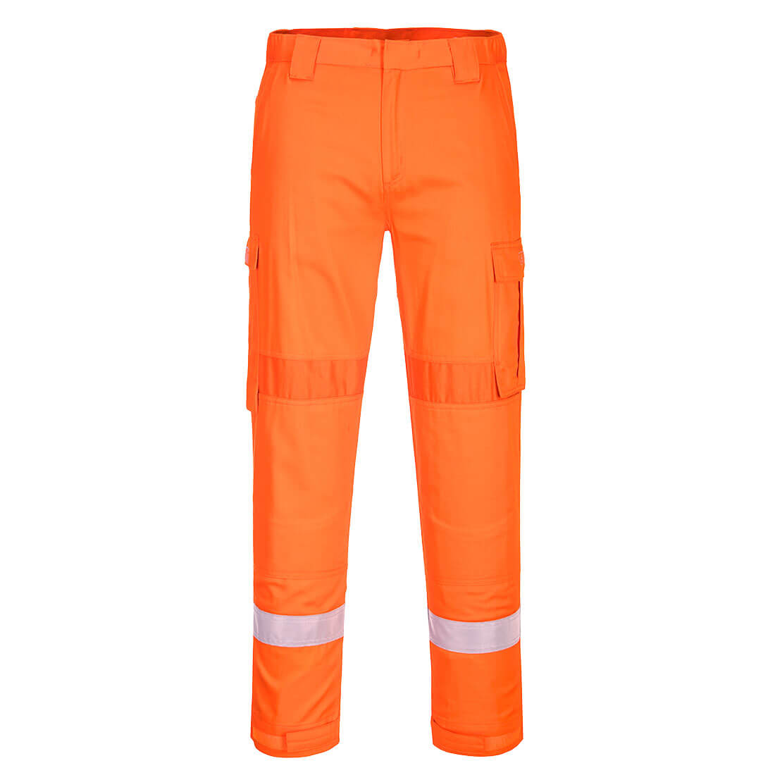 Portwest FR401 Bizflame Work Lightweight Stretch Panelled Trousers Orange