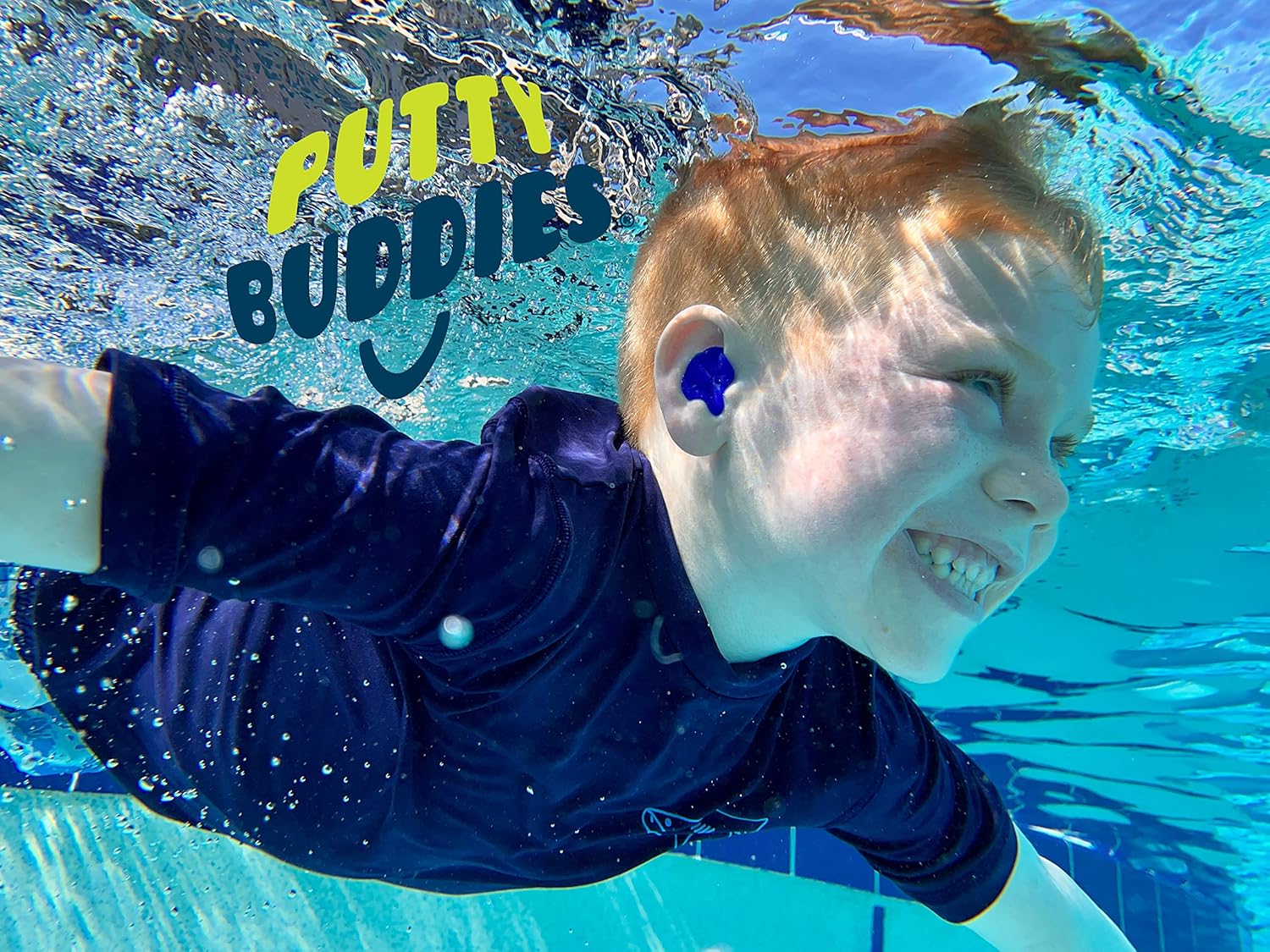 Putty Buddies Original Swimming Ear Plugs Purple/Teal/Magenta - 10 Pairs