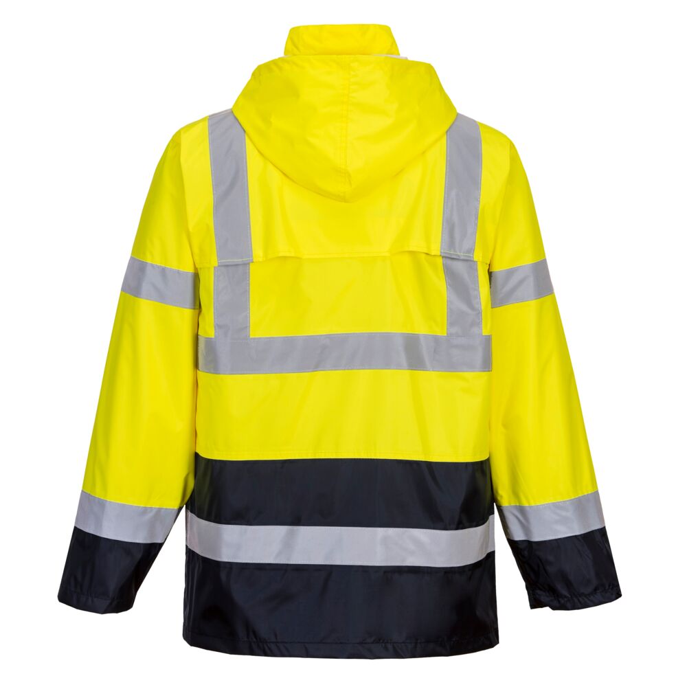 Portwest H443 Hi-Vis Contrast Classic Rain Jacket Yellow/Black