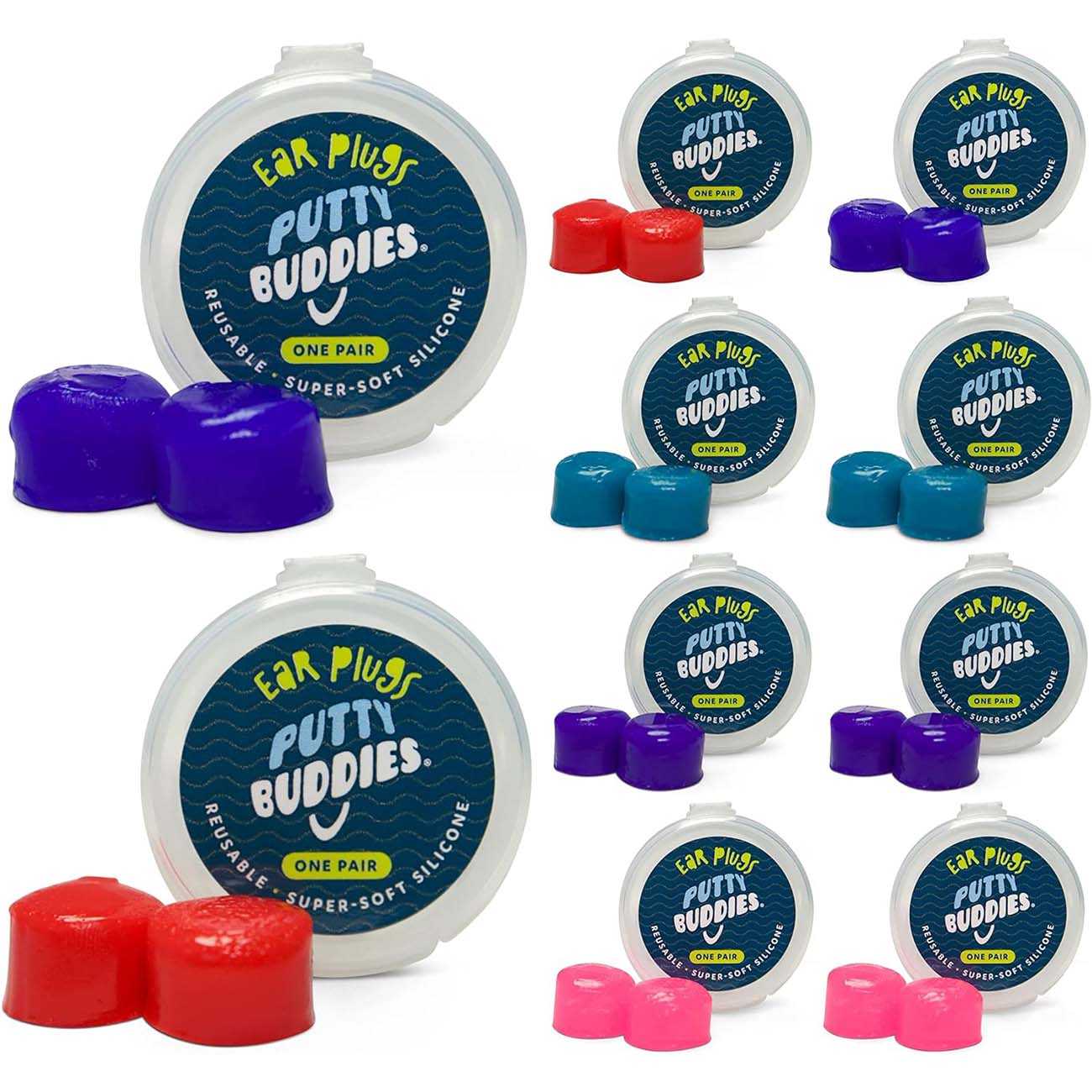 Putty Buddies Original Swimming Ear Plugs Assorted