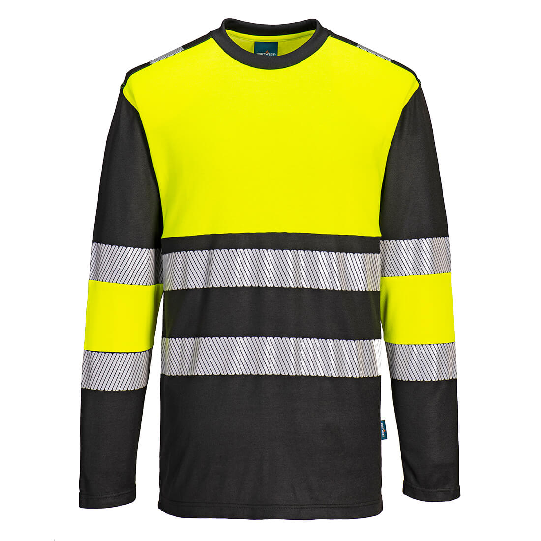 Portwest PW3 Hi-Vis Cotton T-Shirt Yellow/Black