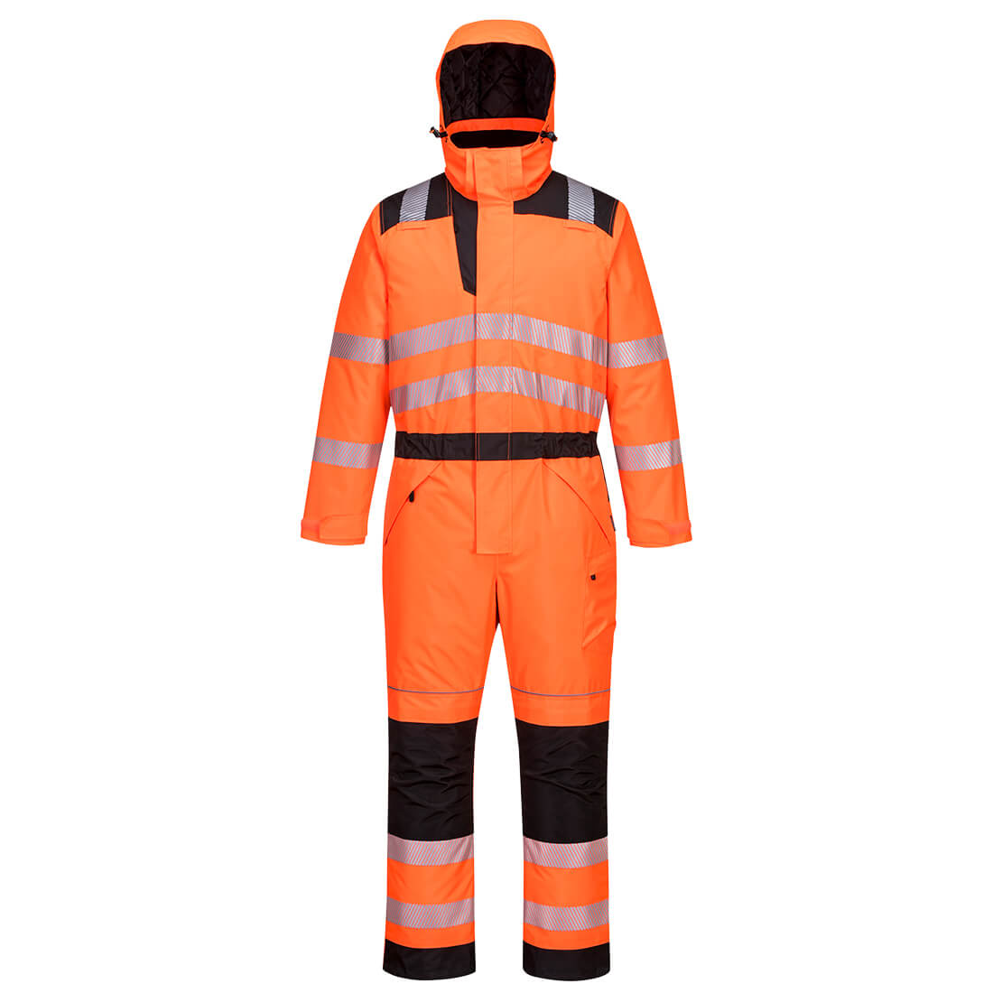 Portwest PW352 PW3 Hi-Vis Winter Coverall Orange Black