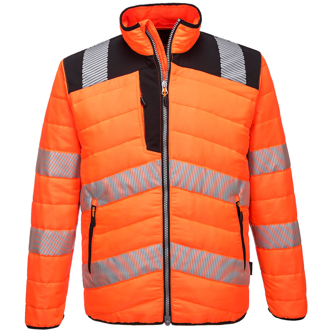 PortwestPW371 PW3 Hi-Vis Baffle Jacket Orange/Black