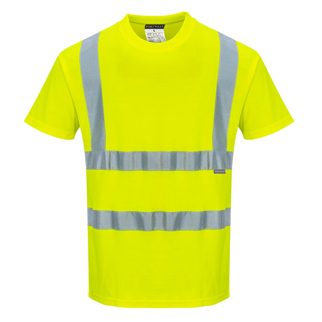 Portwest S170 Hi-Vis Cotton Comfort T-Shirt Yellow