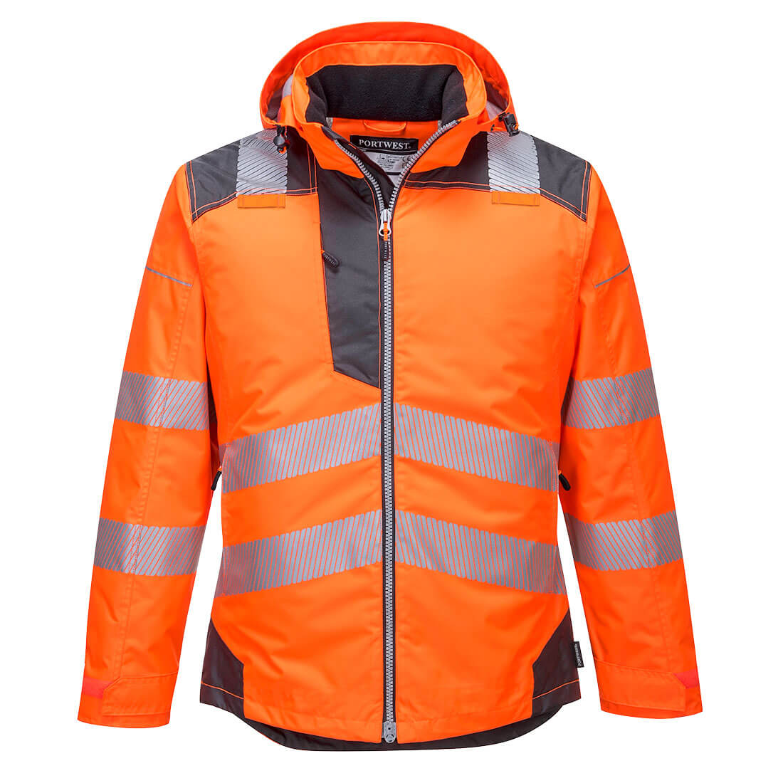 Portwest T400 PW3 Hi-Vis Winter Jacket OrangeGrey