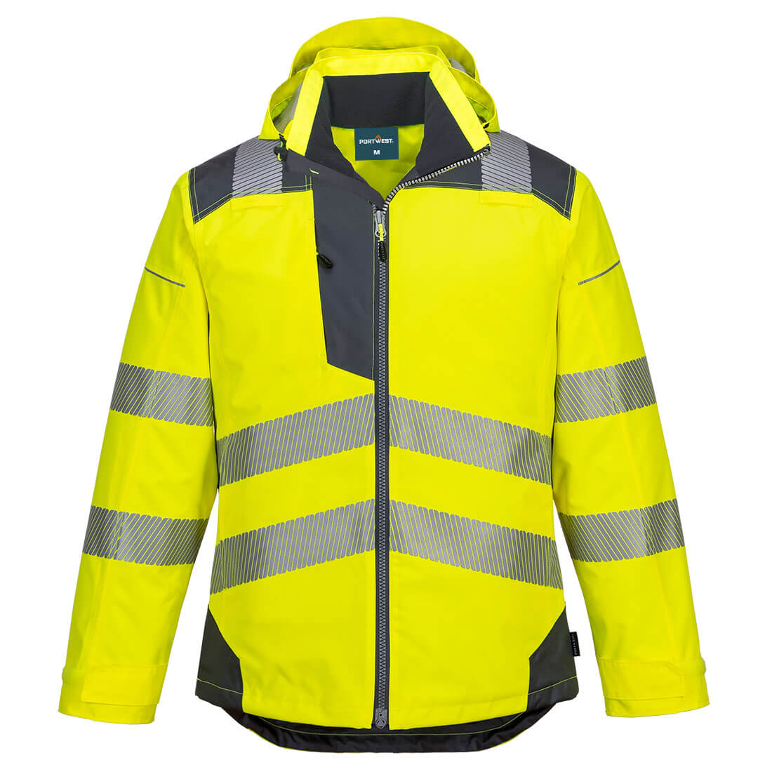 Portwest T400 PW3 Hi-Vis Winter Jacket Yellow Grey